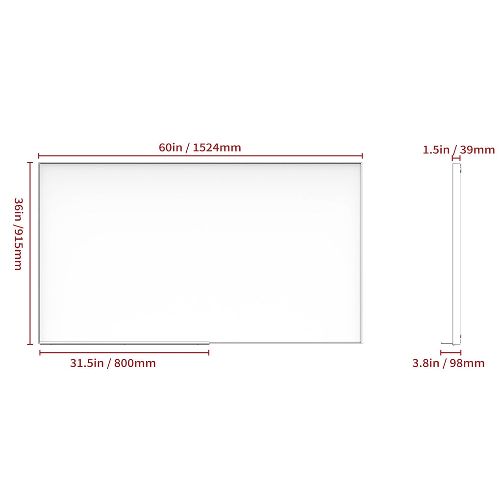 60" x 36" Oversized Modern Rectangle Bathroom Mirror