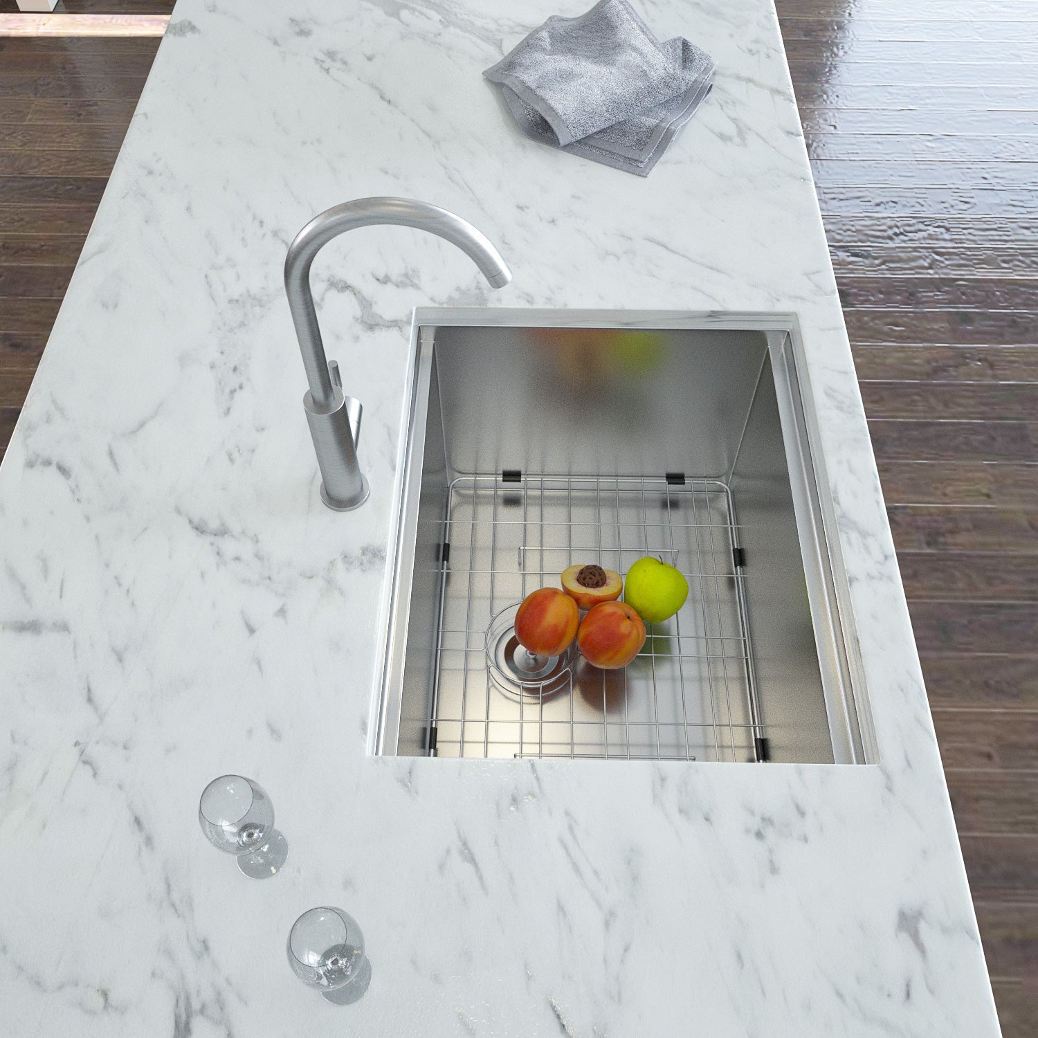 Laundry Workstation Sink - 21" x 19" x 13"
