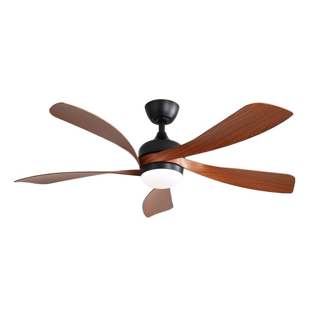 52 Inch Indoor Ceiling Fan With 3 Color Dimmable 5 ABS Blades Remote Control Reversible DC Motor