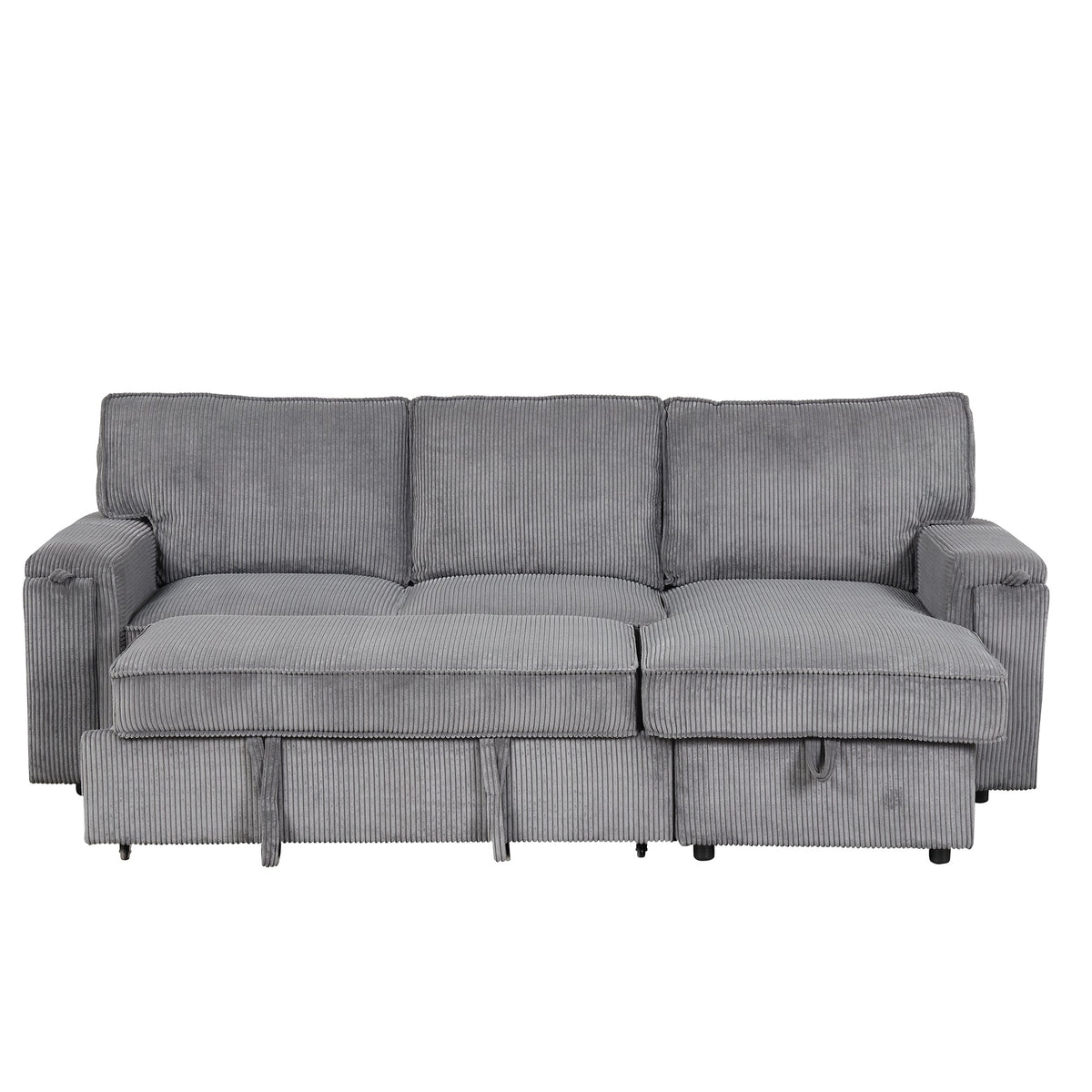 U_STYLE Upholstery Sleeper Sectional Sofa