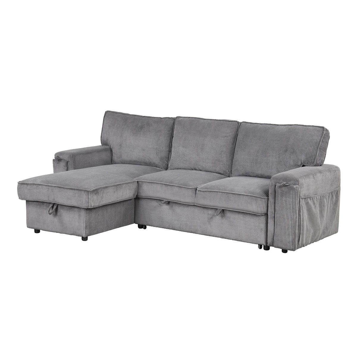 U_STYLE Upholstery Sleeper Sectional Sofa
