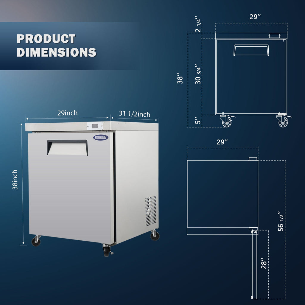 Orikool 29 IN Commercial Refrigerators