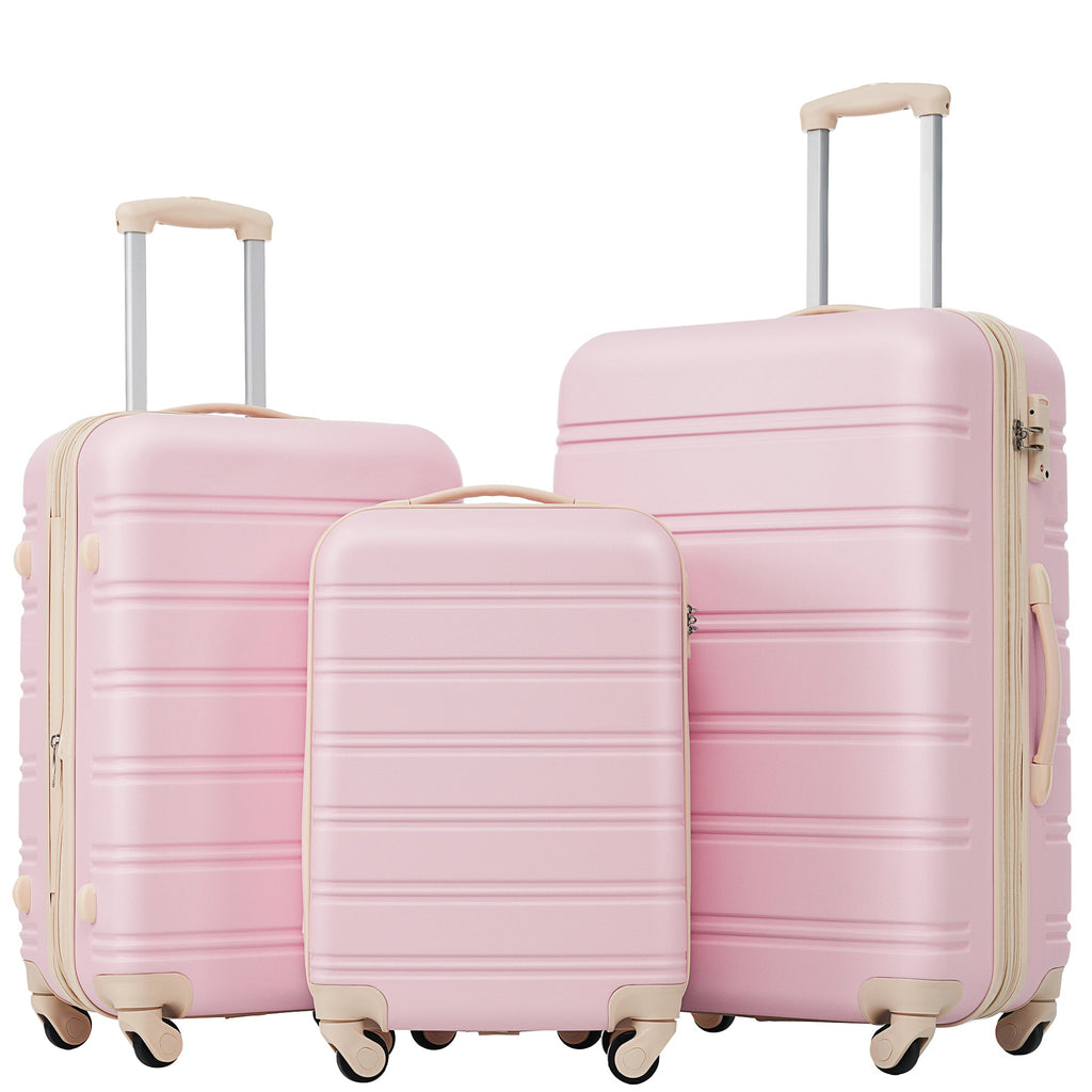 3 Piece Luggage Set Hardside Spinner Suitcase