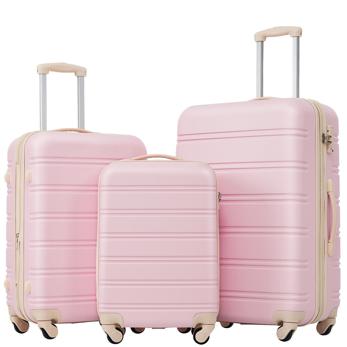 3 Piece Luggage Set Hardside Spinner Suitcase
