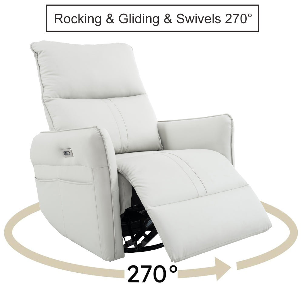 270° Power Swivel Rocker Recliner Chair