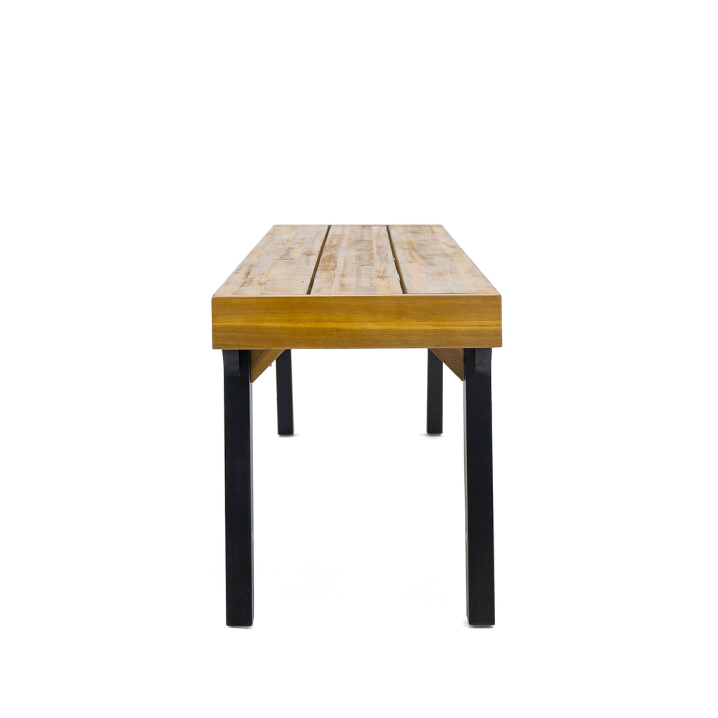 Acacia Wood Bench Set of 2