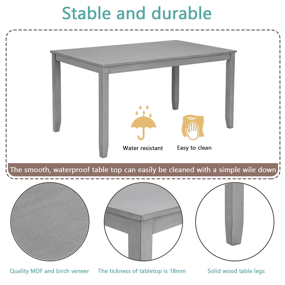 6 Piece Kitchen Dining Set