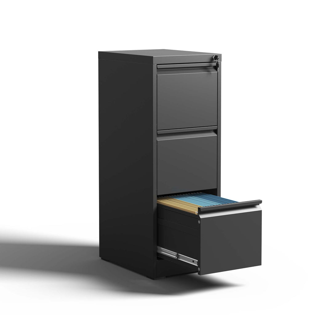 3 Drawer Metal Vertical File Cabinet with Lock