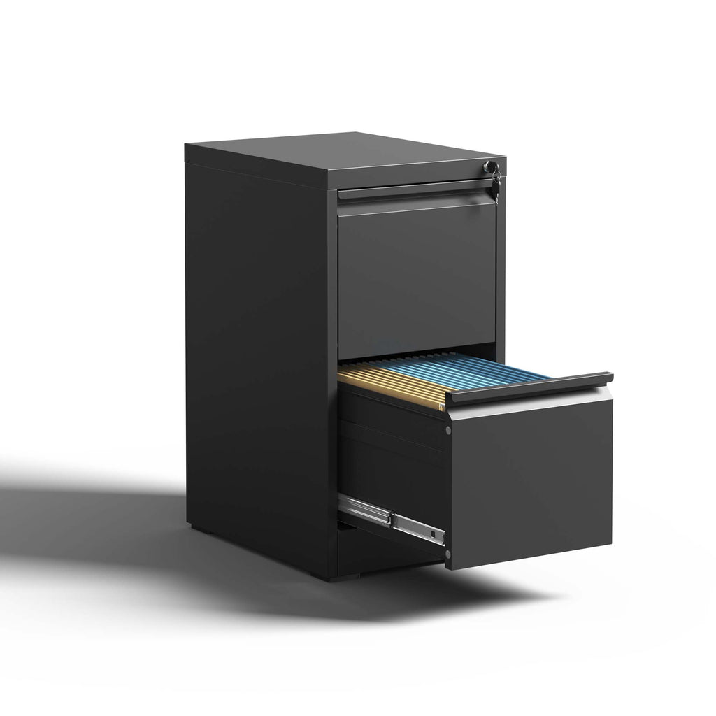 2 Drawer Metal Vertical File Cabinet with Lock