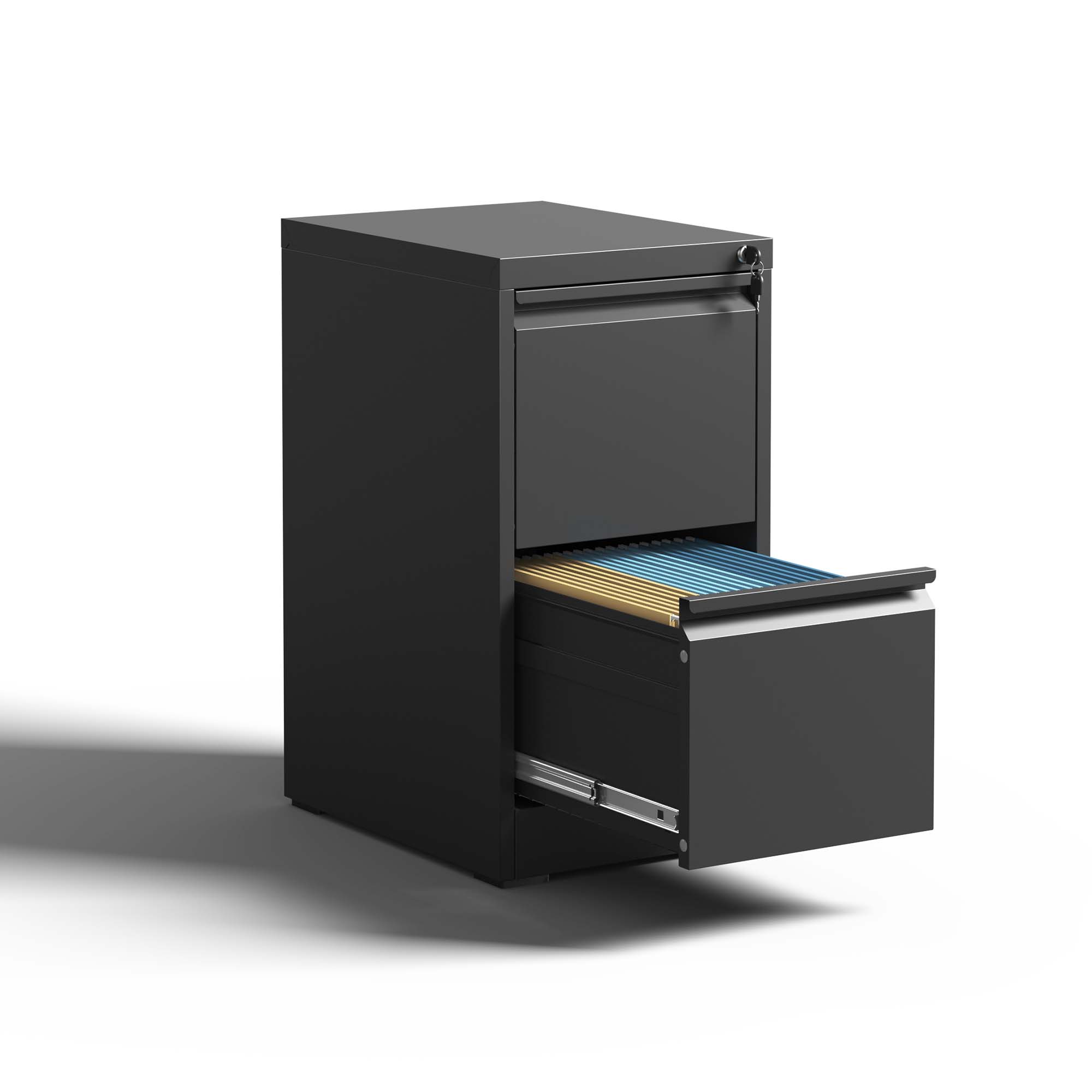 2 Drawer Metal Vertical File Cabinet with Lock