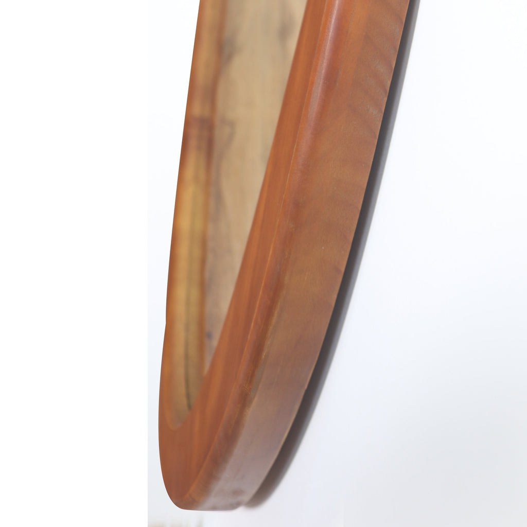 Solid Wood Asymmetrical Wall Mirror - 45 Inch