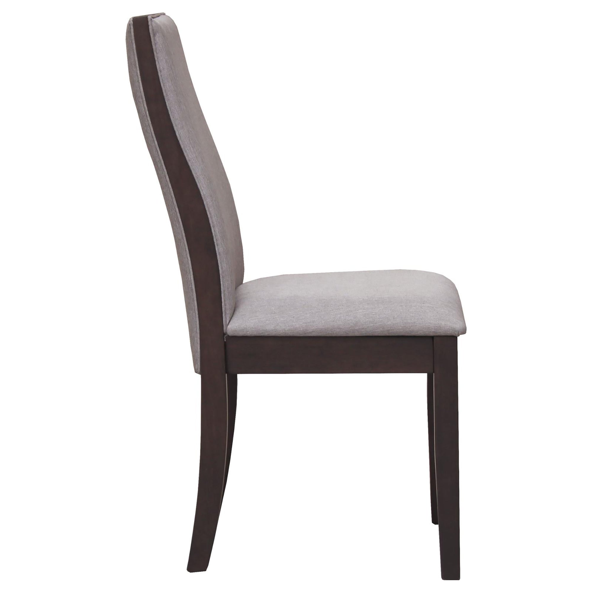 Taupe Upholstered Industrial Dining Chair Set