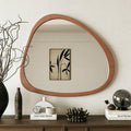 Solid Wood Asymmetrical Wall Mirror - 45 Inch