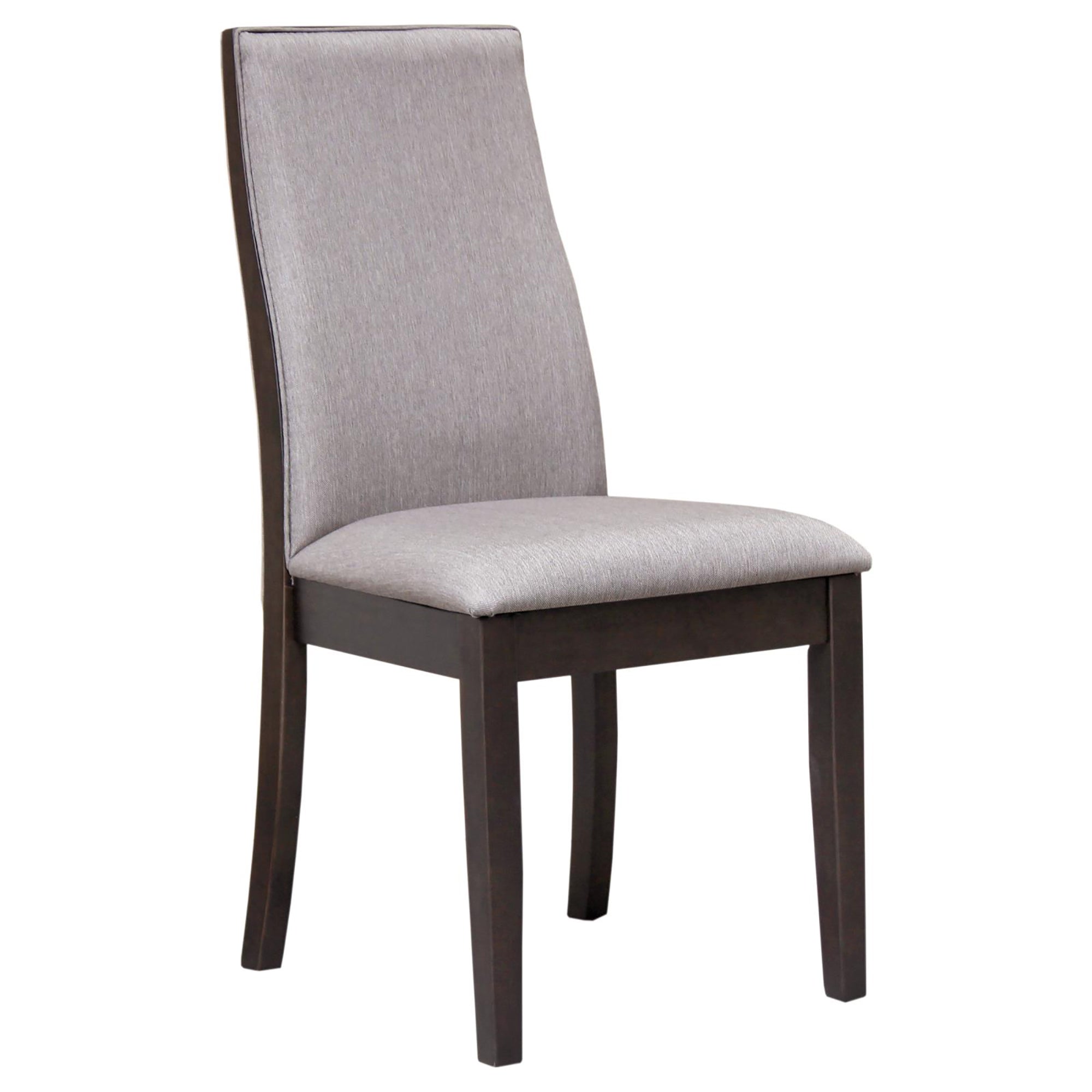 Taupe Upholstered Industrial Dining Chair Set