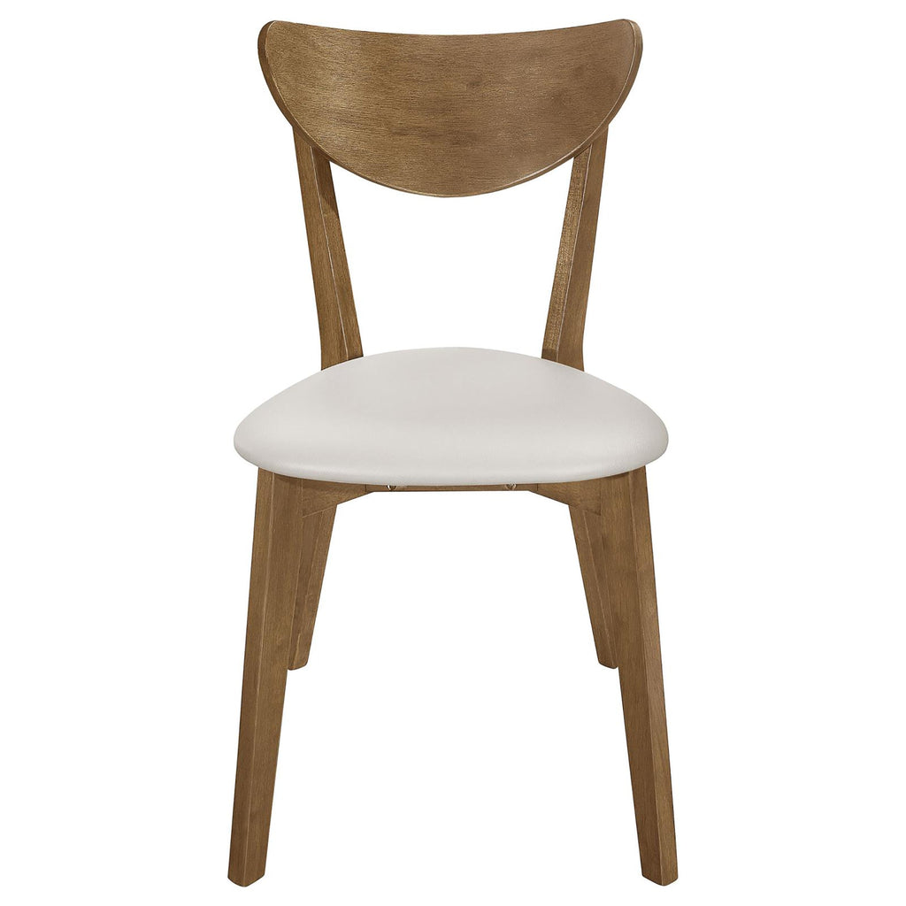 Tan and Chestnut Curved Backs Dining Chair (Set of 2)