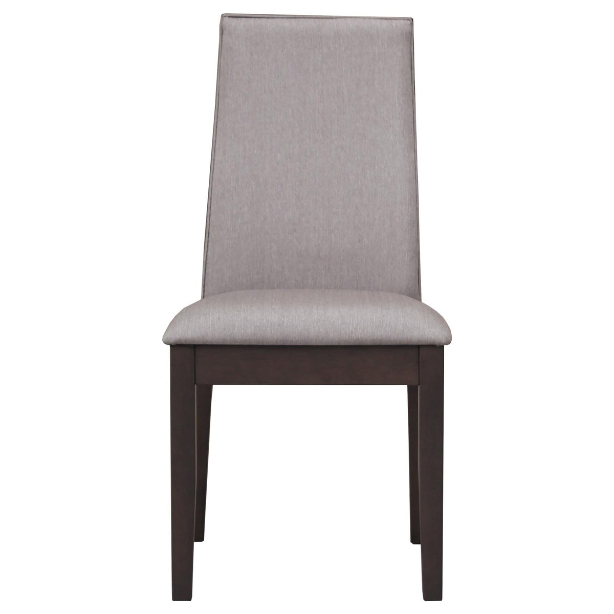 Taupe Upholstered Industrial Dining Chair Set