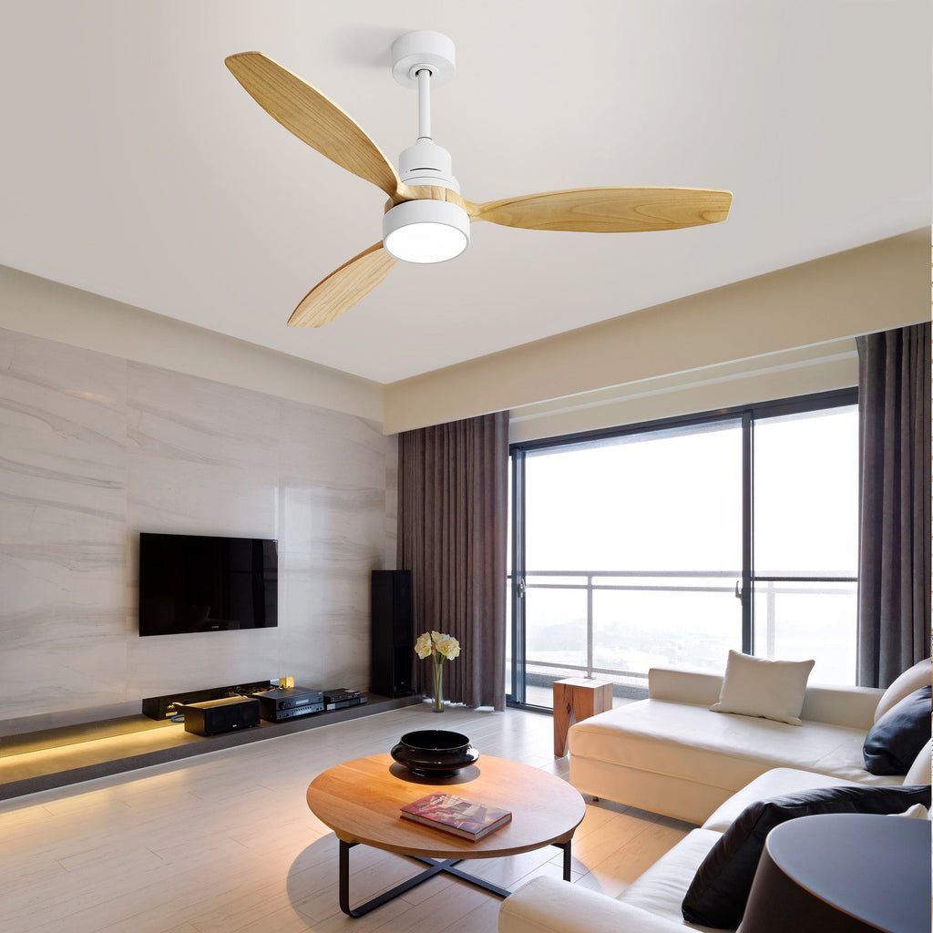 52 Inch Ceiling Fan Light With 6 Speed Remote Control