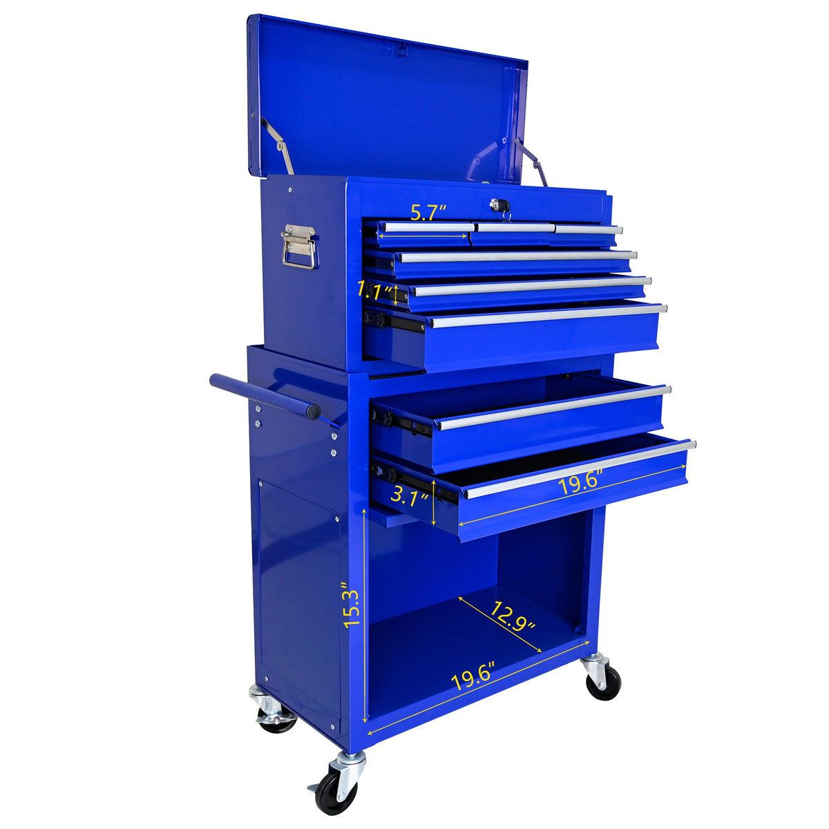 High Capacity Rolling Tool Chest with Wheels and Drawers