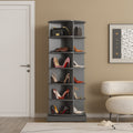 Grey 360 Rotating Shoe Cabinet - 6 Layers
