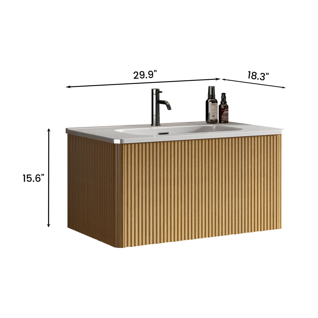 Etna 30" Striped Bathroom Vanity