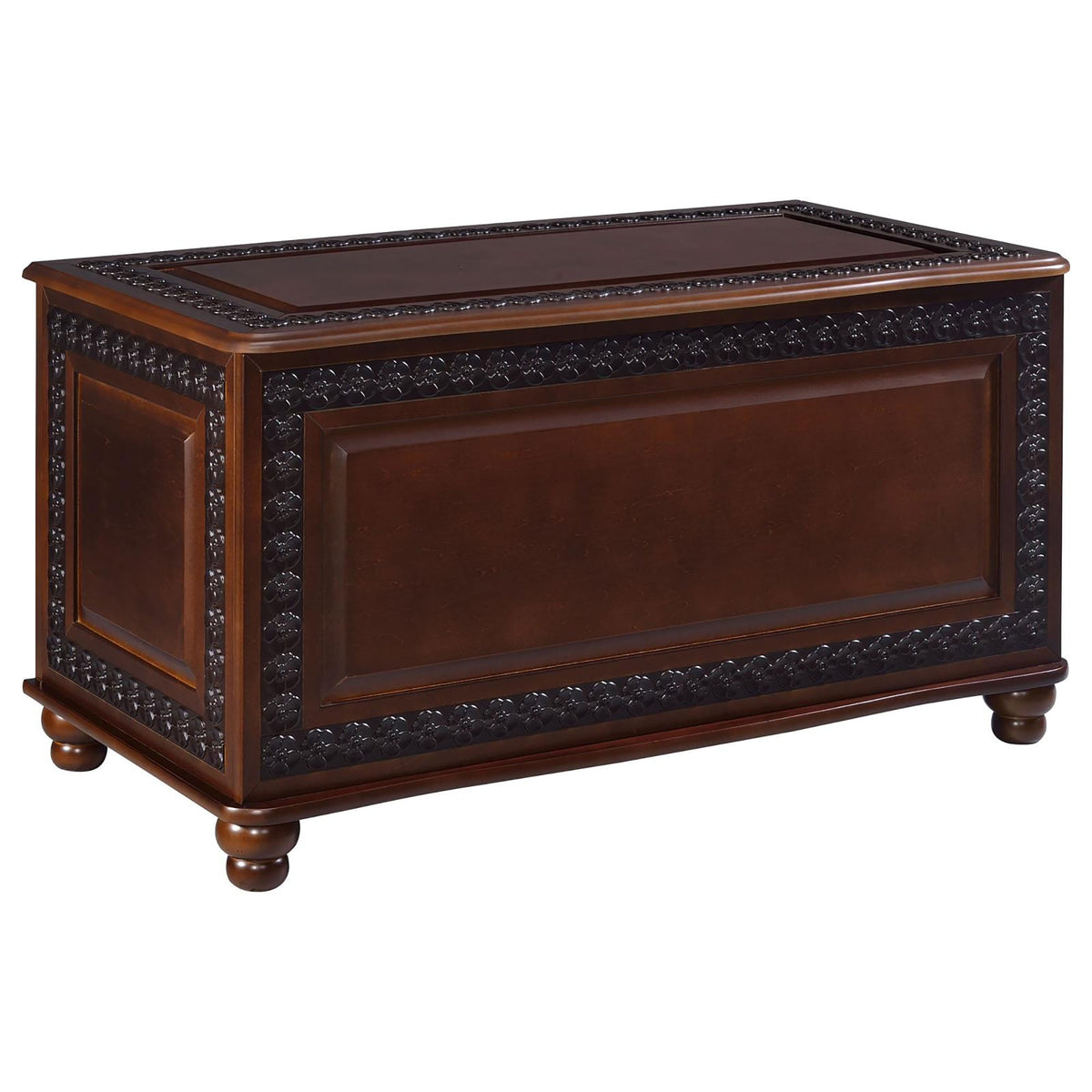 Deep Tobacco Flip Open Storage Cedar Chest