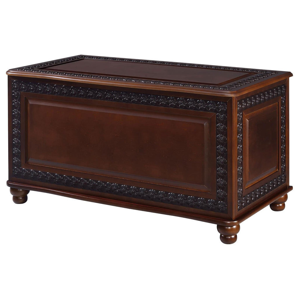 Deep Tobacco Flip Open Storage Cedar Chest