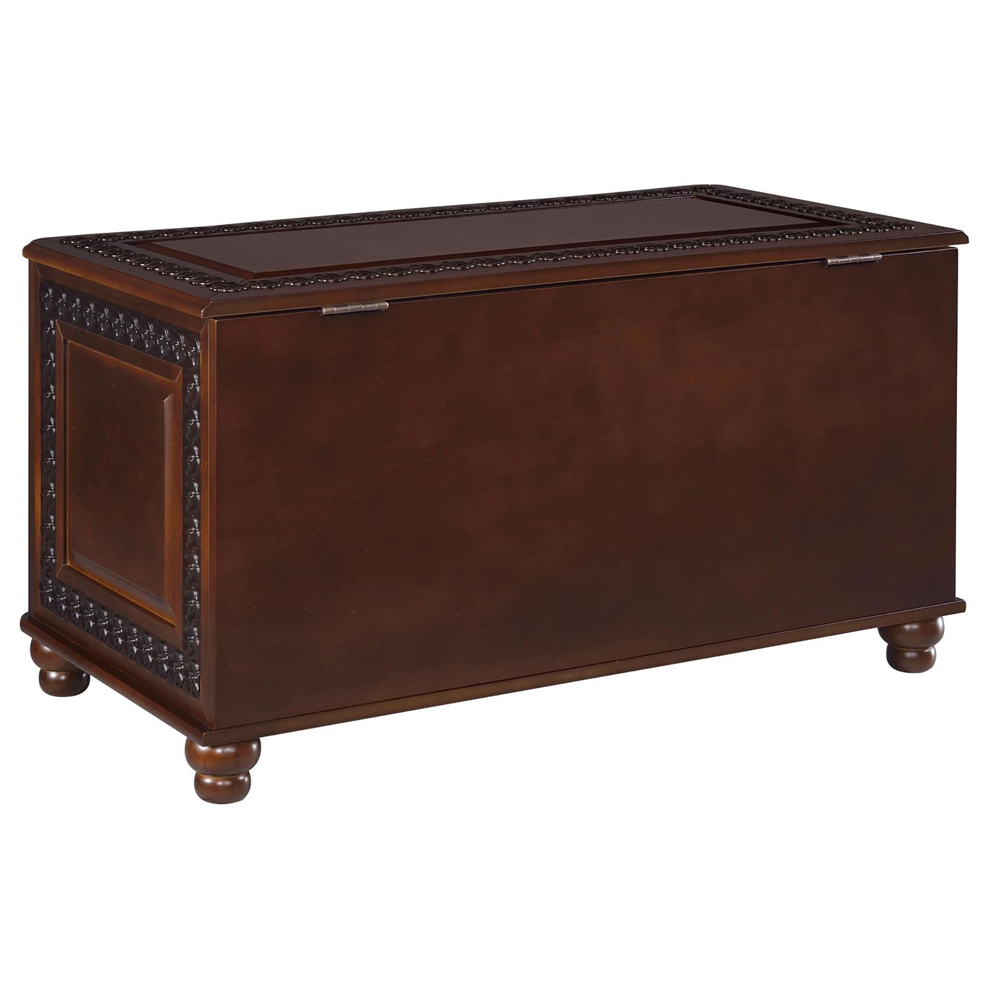 Deep Tobacco Flip Open Storage Cedar Chest