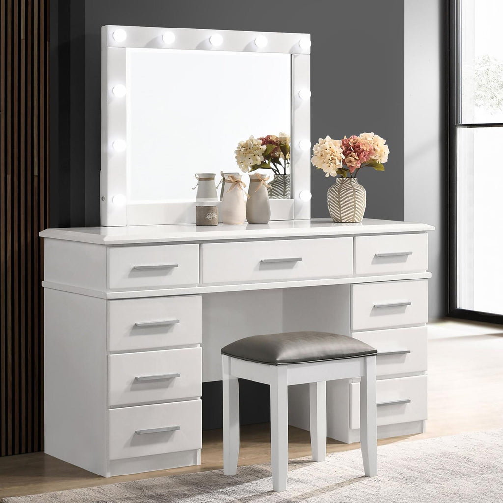 Glossy Vanity Stool