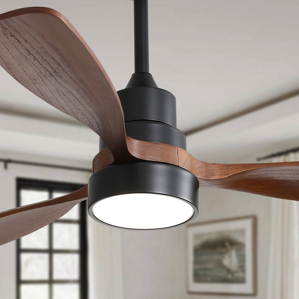 48 Inch Wood Ceiling Fan With 3 Solid Wood Blades