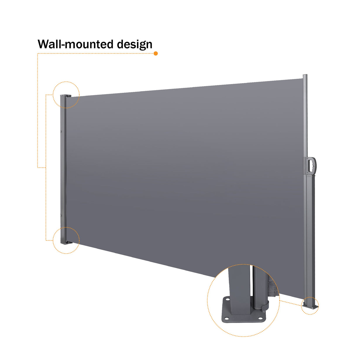 138" x 71" Retractable Side Awning