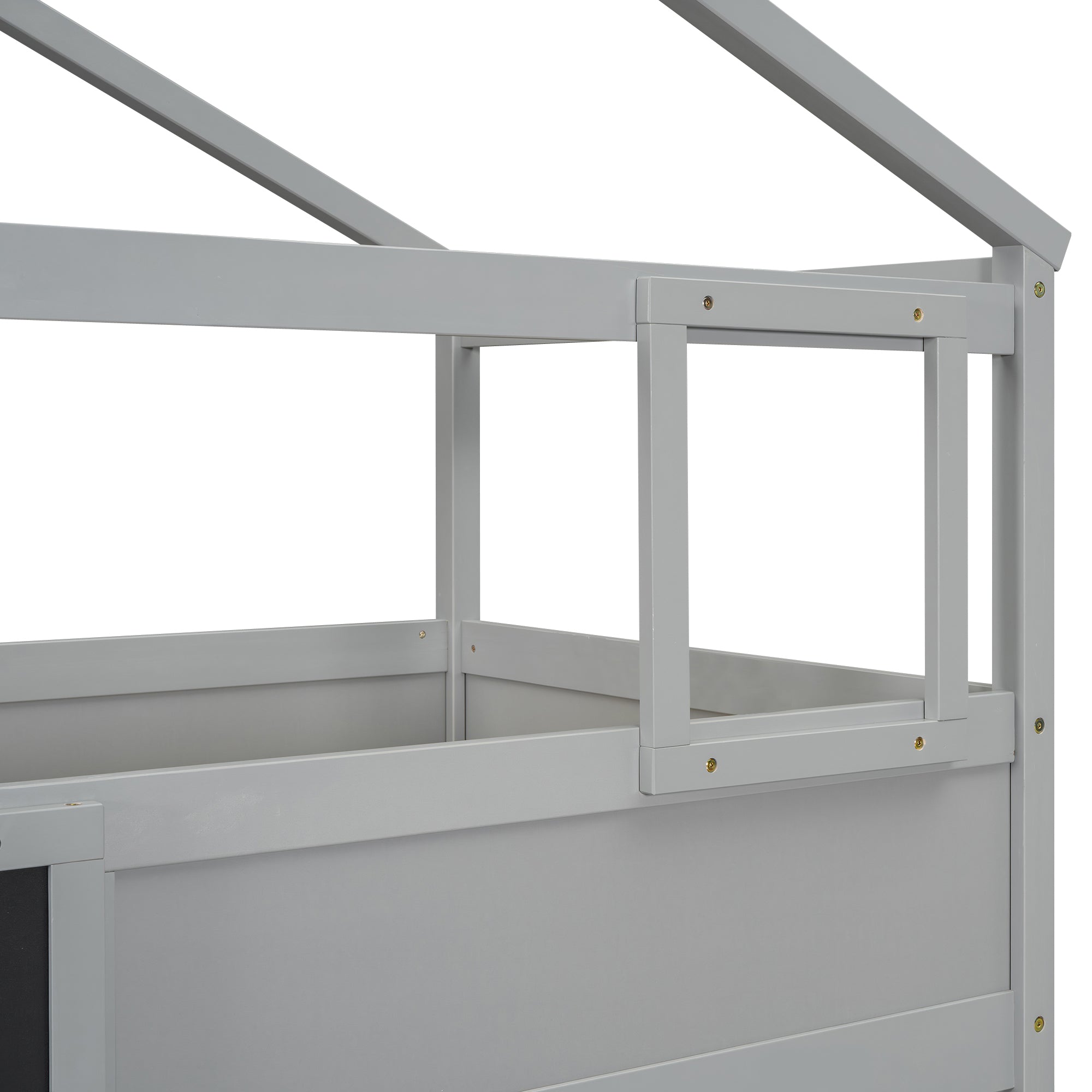 Twin Over Full House Bunk Bed with Storage Staircase
