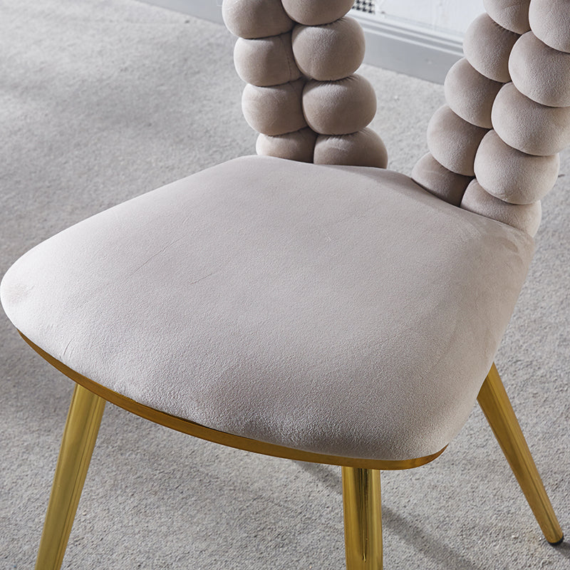 Modern Chair Set of 2 with Iron Tube Legs