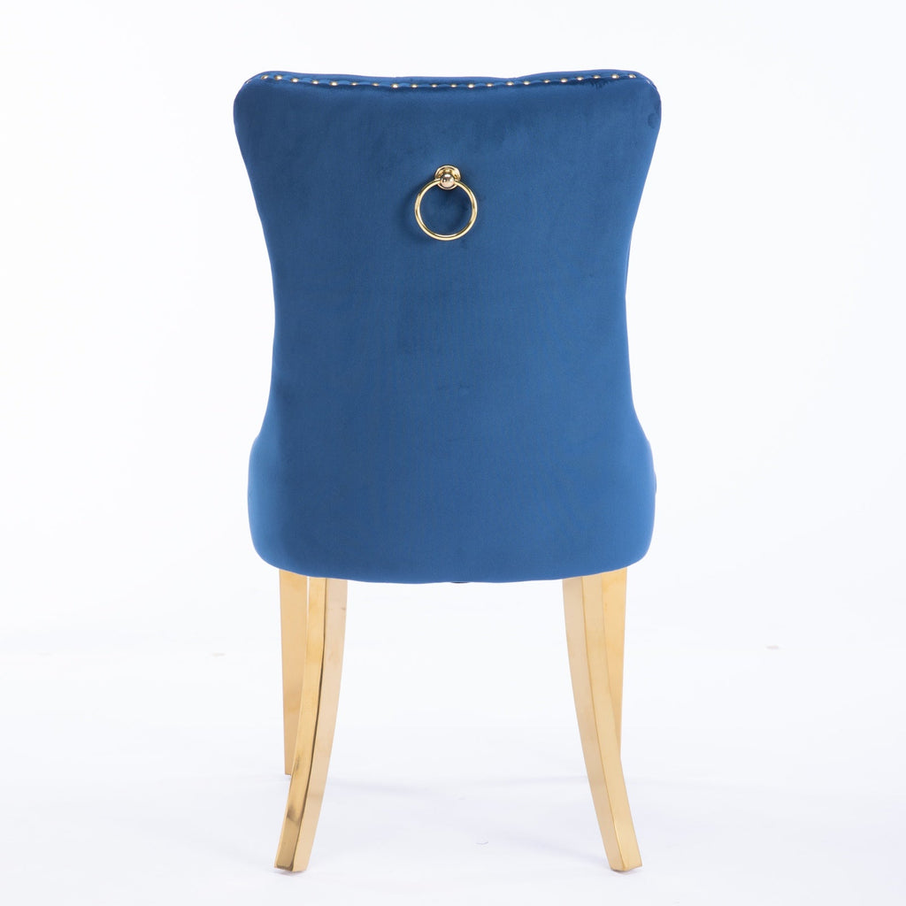 Nikki Collection Modern Velvet Upholstered Dining Chair Set of 2