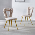 Modern Chair Set of 2 with Iron Tube Legs