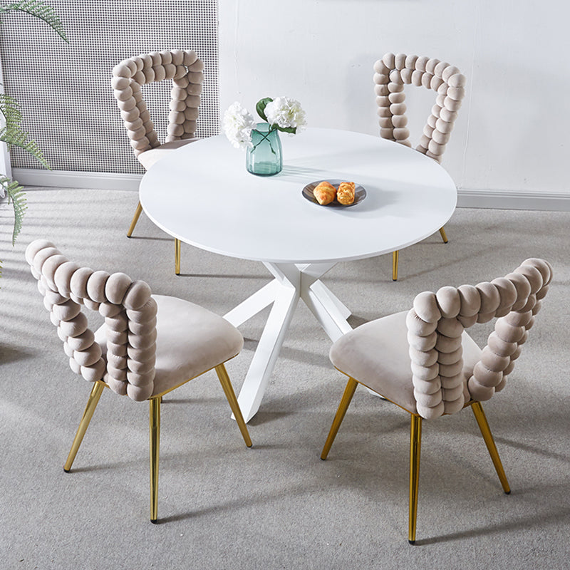 Modern Chair Set of 2 with Iron Tube Legs