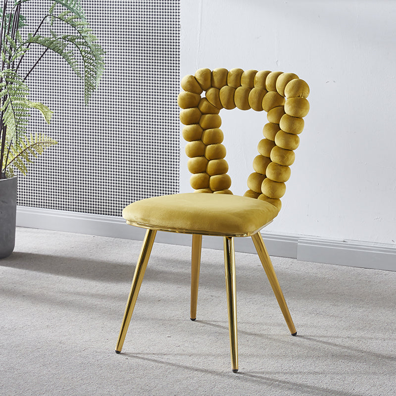 Modern Chair Set of 2 with Iron Tube Legs
