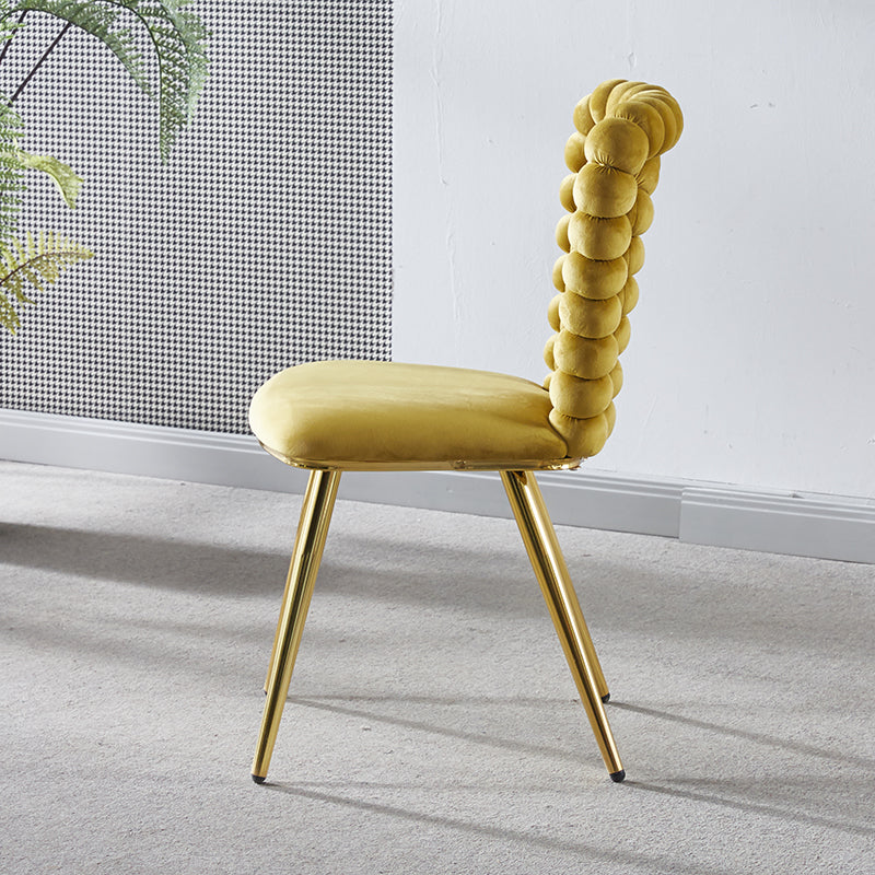 Modern Chair Set of 2 with Iron Tube Legs