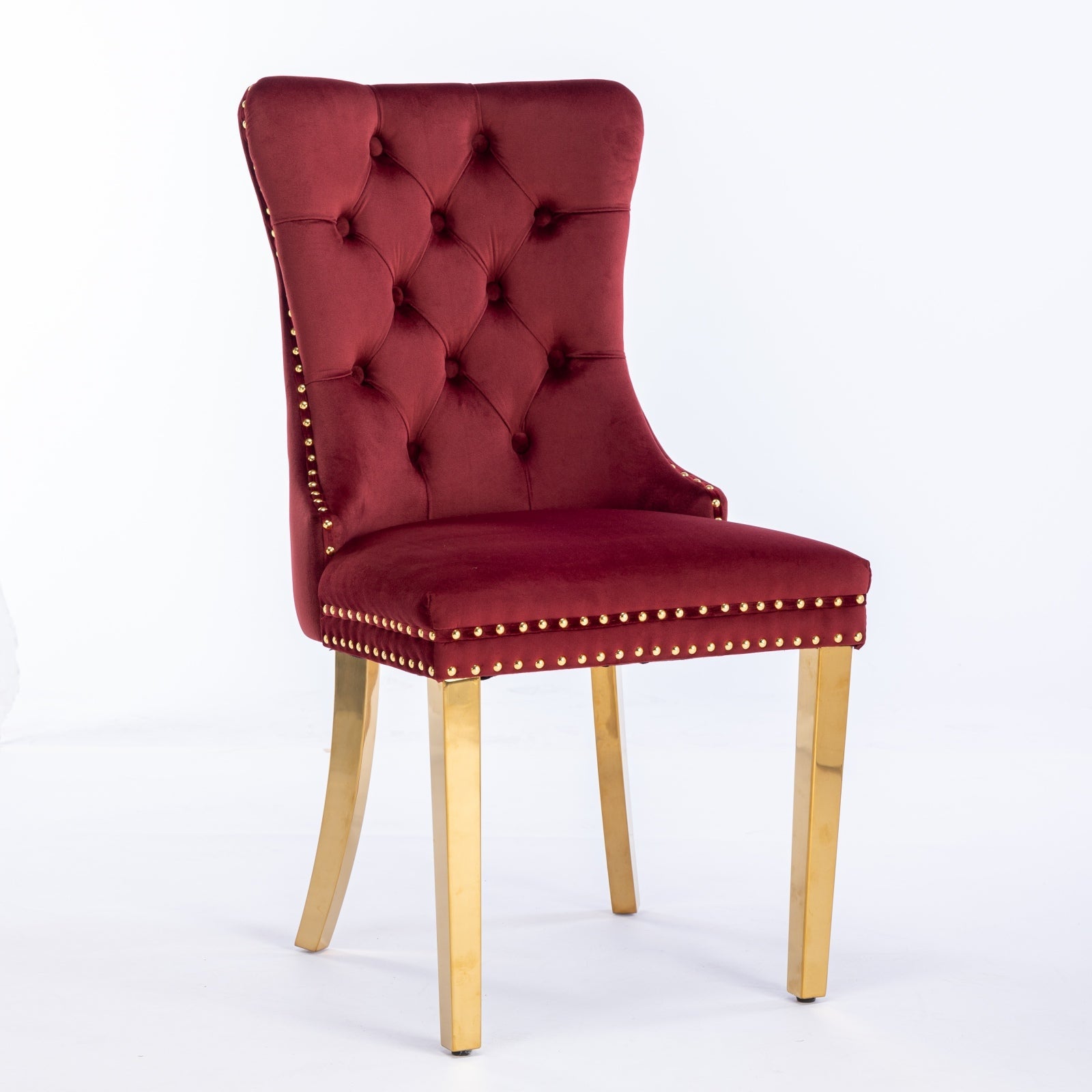 Nikki Collection Modern Velvet Upholstered Dining Chair Set of 2