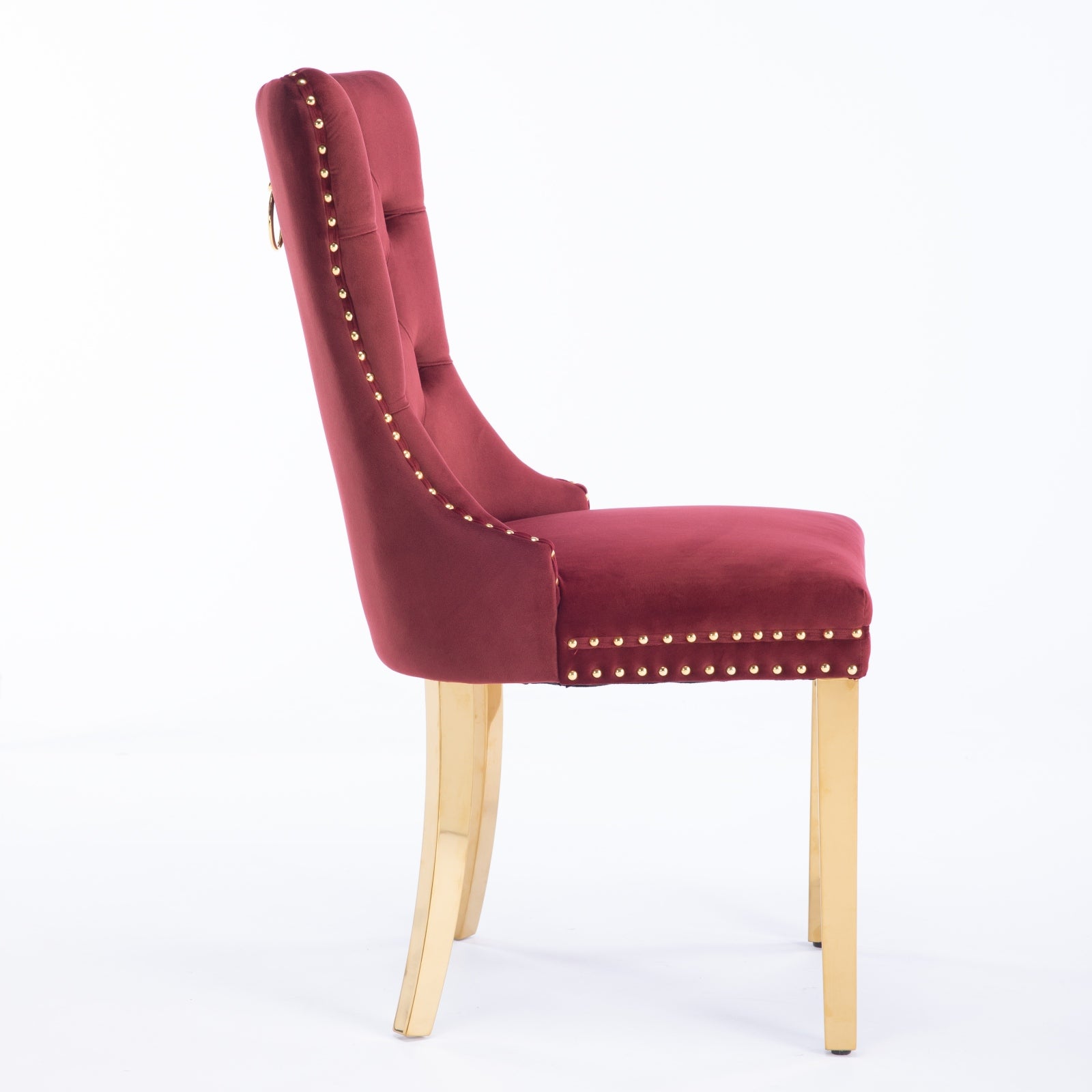 Nikki Collection Modern Velvet Upholstered Dining Chair Set of 2