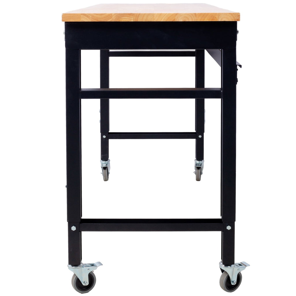 60" Wide Adjustable Rolling Workbench