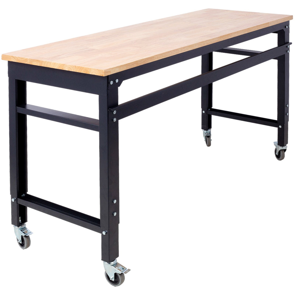60" Wide Adjustable Rolling Workbench