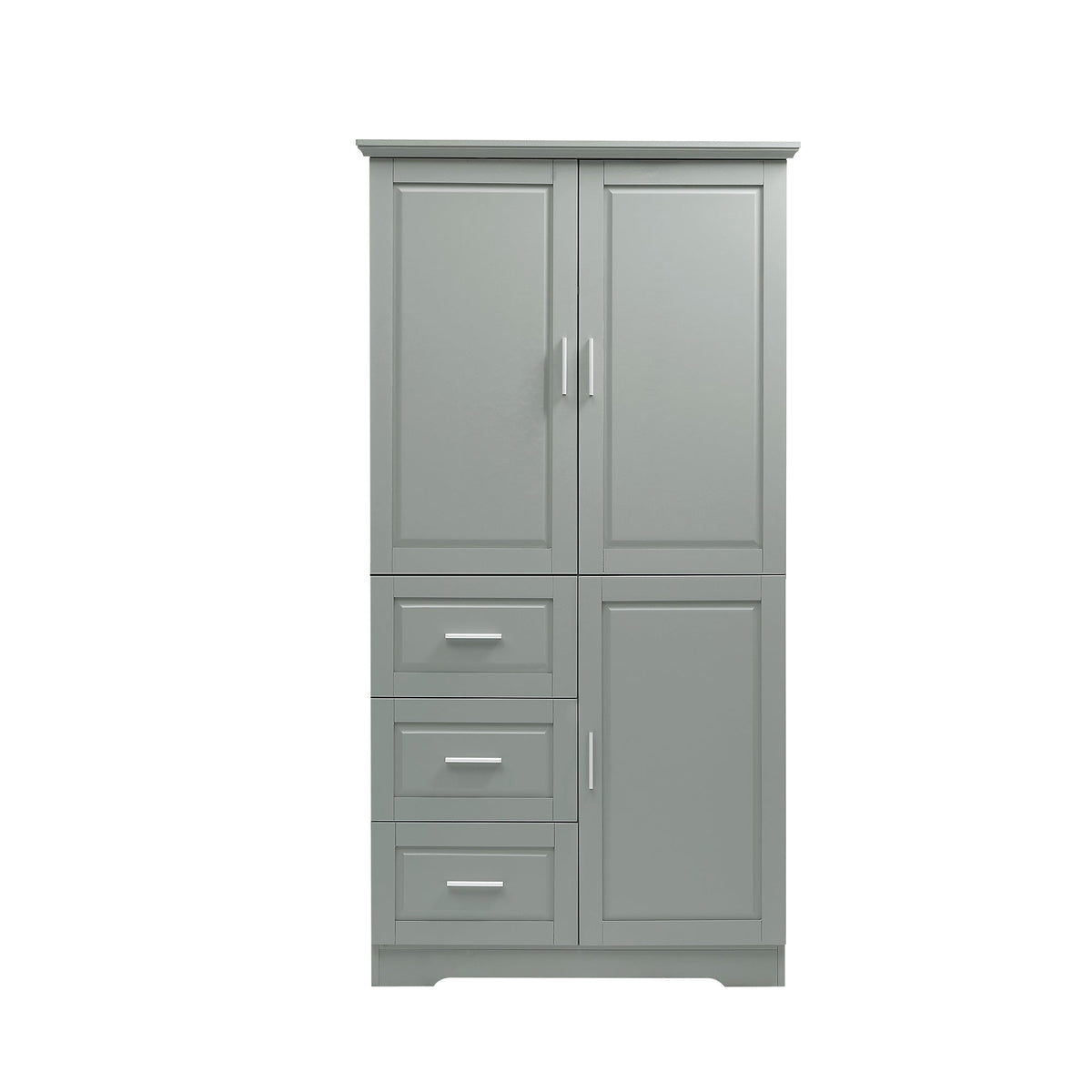 Tall and Wide Storage Cabinet with Doors for Bathroom/Office