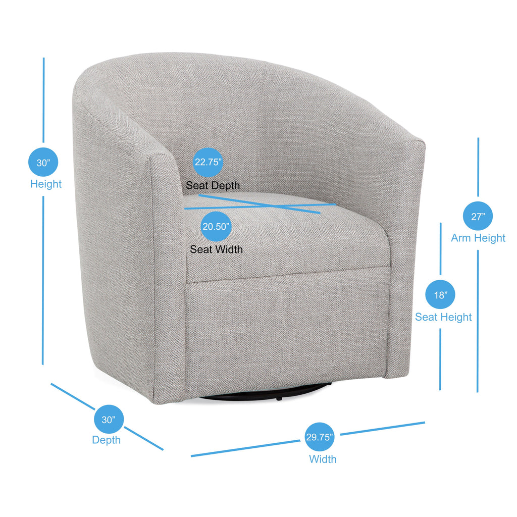 Lainey Sea Oat Swivel Barrel Chair