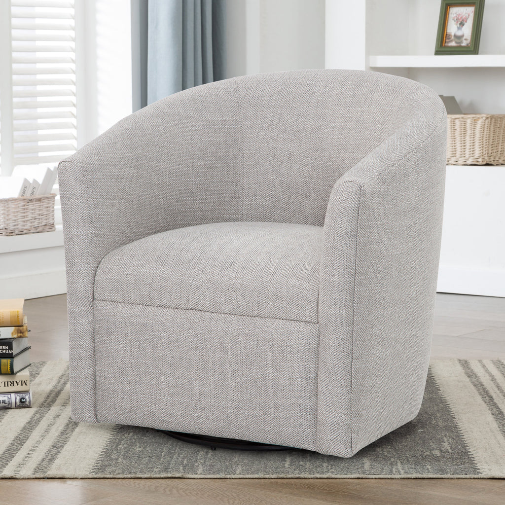 Lainey Sea Oat Swivel Barrel Chair