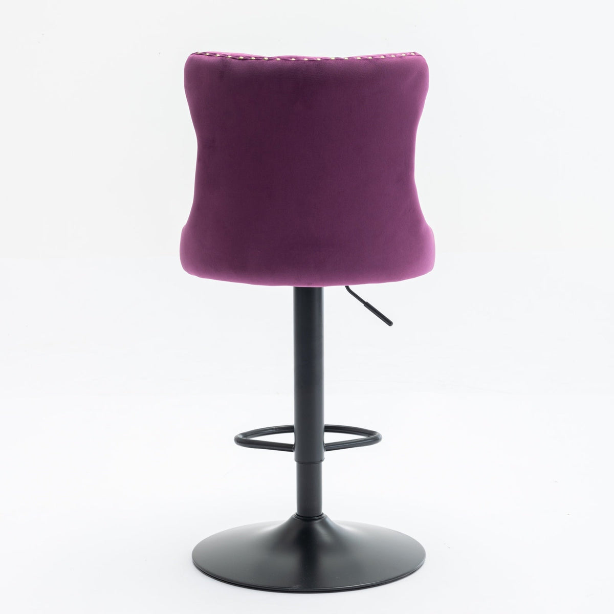 Swivel Velvet Barstools with Adjustable Seat Height