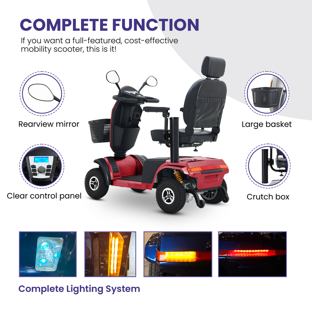 S500-Red Heavy Duty Mobility Scooter