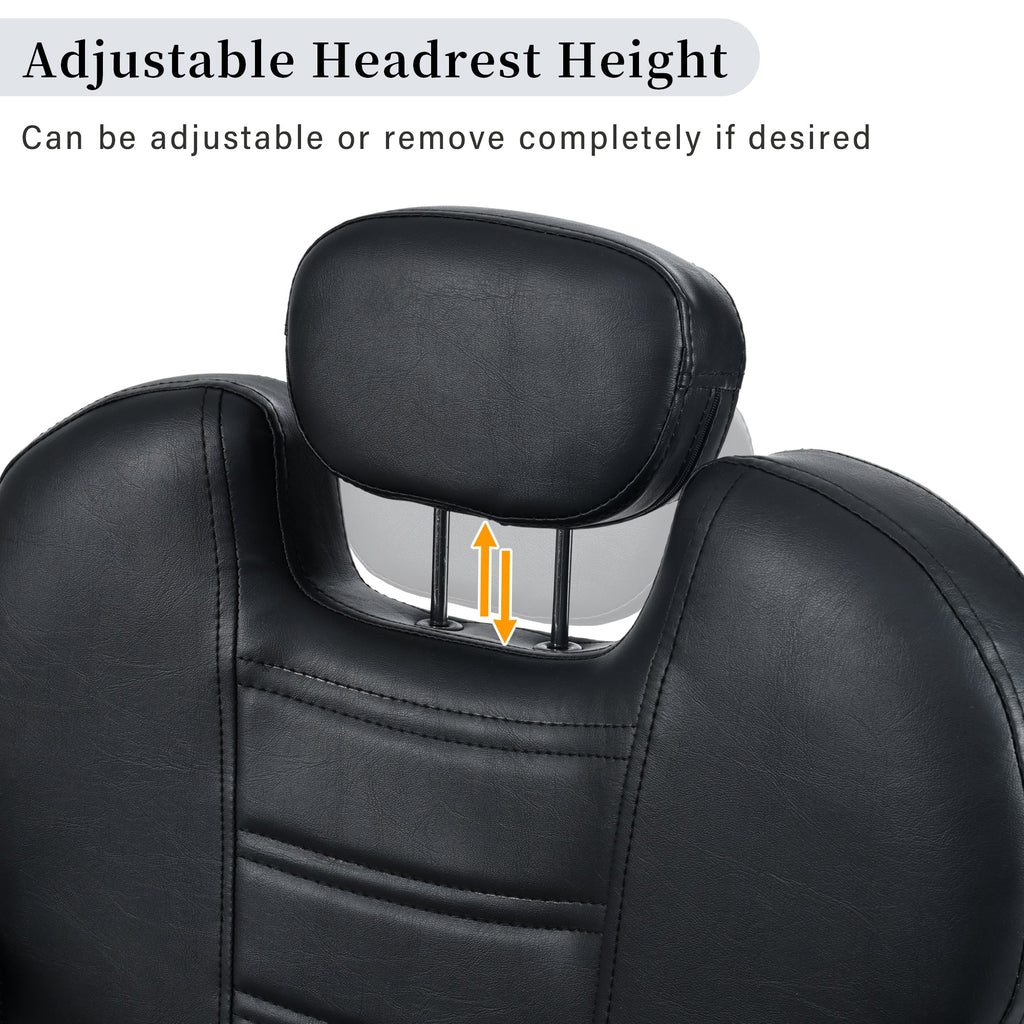 Classic Reclining Barber Chair for Hair Stylist