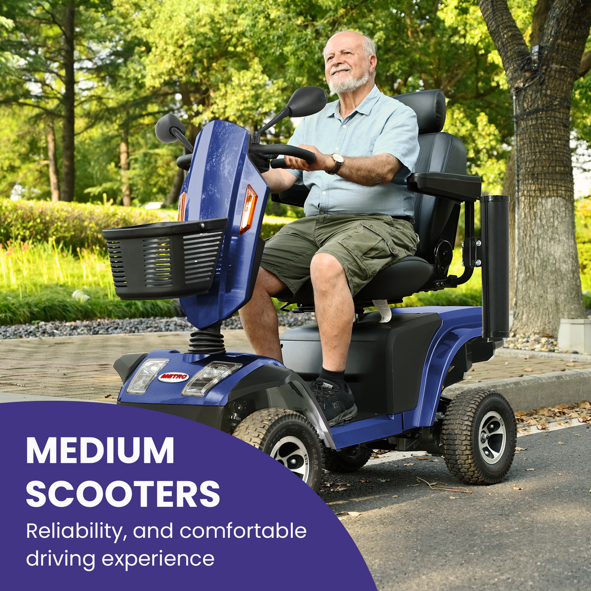 S500-Blue Heavy Duty Mobility Scooter