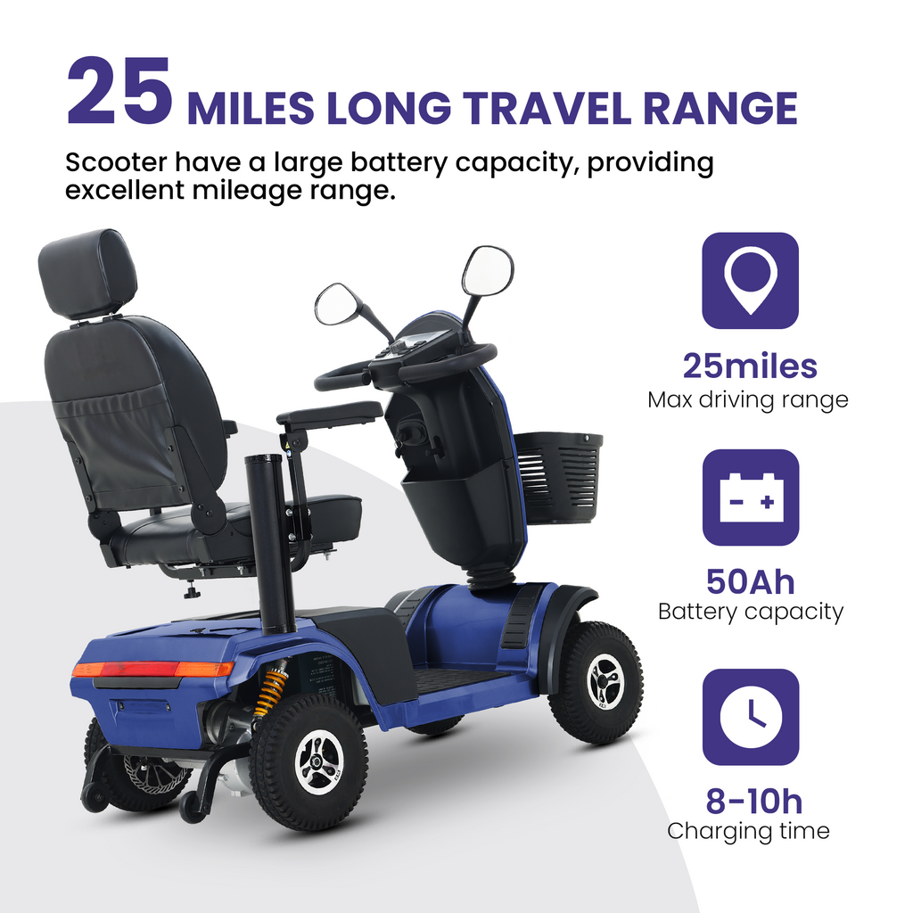 S500-Blue Heavy Duty Mobility Scooter