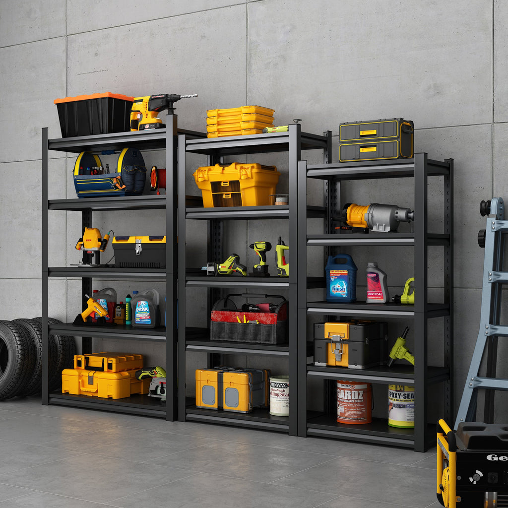 72"H 5 Tier Metal Shelves for Heavy Duty Storage